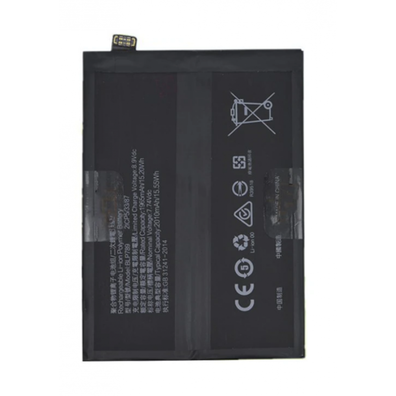 Batteria 1965 mAh per Oppo Reno 4 5G 2020 CPH2091 / A92S 2020 PDKM00 BLP789 4904544 Service Pack Originale